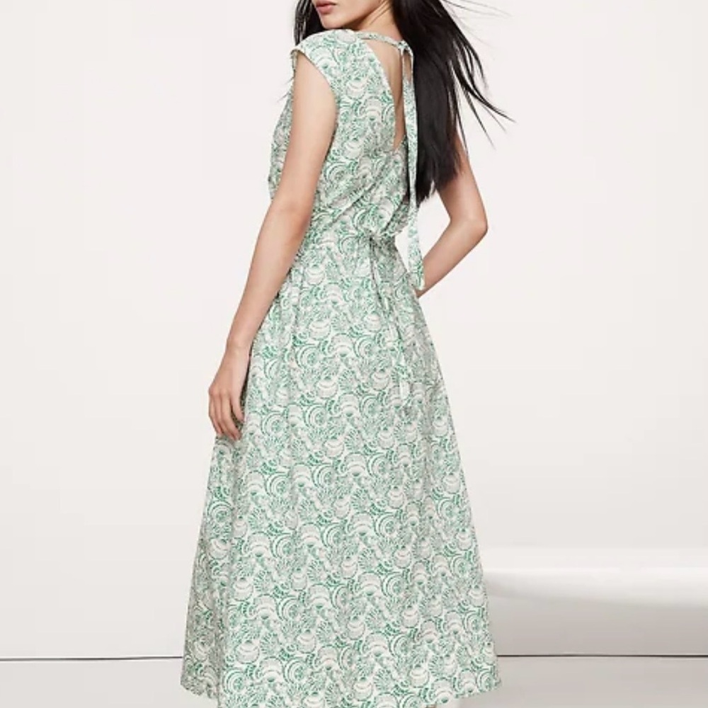 Banana Republic COTTON POPLIN SIDE CUT-OUT MIDI DRESS Shell print - Picture 3 of 7